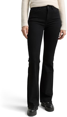 Tom Tailor Damen 1047842 TTSTELLA Bootcut Jeans, 10240 - Black Denim, 29W / 30L EU
