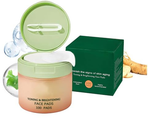 Korean Skincare Anti-Aging Toner Pads, Dark Spot & Wrinkle Minimizing Toner Pads - Hydrating with Centella Asiatica, Niacinamide, Peptides, for Acne Marks Und Feuchtigkeitsspendende - 100 Count