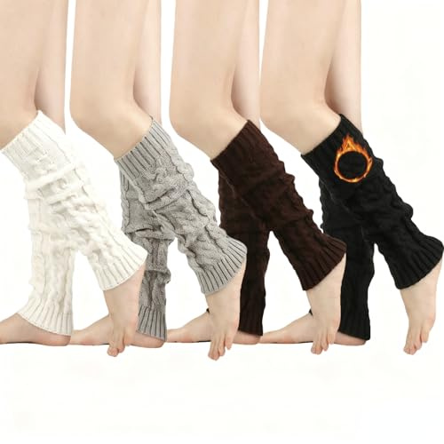 Pluvyze 4 paia Leg Warmers,Scaldamuscoli Donna,Scalda Muscoli da Donna,Scaldamuscoli Danza,Scalda Muscoli