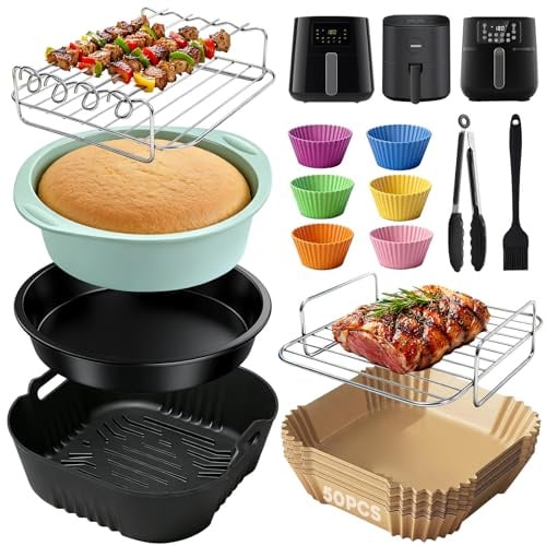Silikonform Heißluftfritteuse für Philips Airfryer XL 6,2L HD9270/90, | Airfryer Silikonform Set für Philips XXL 7,2L HD9285/90, Heißluftfritteuse Zubehör, Air fryer Zubehör für COSORI 4,7L.