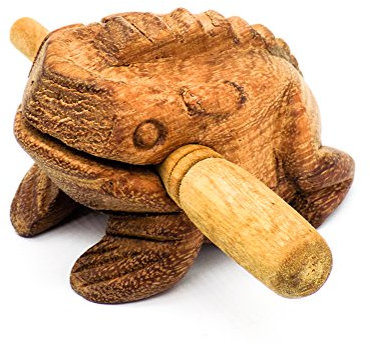 Klangfrosch 10cm Jackfruitholz - Klangtier Percussion-Instrument