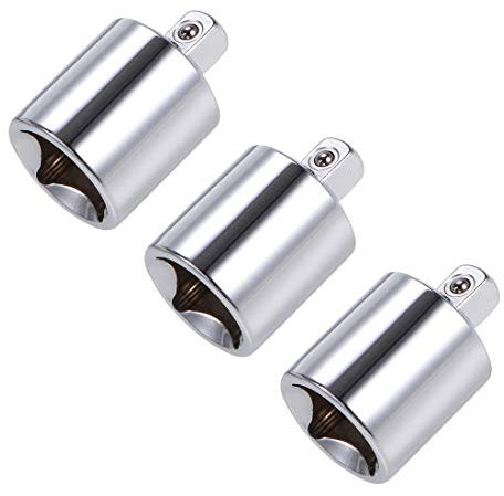 sourcing map 3 Pcs 1/2 Inch Drive (F) x 1/4 Inch (M) Socket Reducer, Female to Male