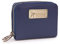 Catwalk Collection Handbags - Damen Leder Geldbörse - Portemonnaie Mittelgroß - Münzbörsen mit 13 Kartenfächer - RFID Blocker - ISLA - Blau