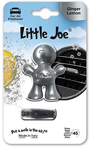 Little Joe METALLIC Edition Lufterfrischer fürs Auto zur Montage an jedem Lüftungsgitter +/-45 Tage Frische im Auto (Silber/Ginger/Ingwer)