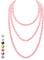Halukakah Collana Lunga Perle Anni '20 per Donne - Esquisite Perle Coltivate Naturali - Lussuoso Filo da 8mm con Eleganza Senza Tempo - Fard Rosa Rosa Lunghezza 150cm - Perfetto per Occasioni Speciali