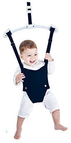 Creative Baby Door Jumper Set - Adjustable Toddler Baby Bouncer Baby Toys Baby Walker Swing (Black)