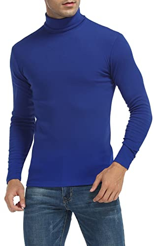MLANM Men's Long Sleeve Turtleneck Jumper Casual Slim Fit | Soft Fabric, Versatile, solid color, Lightweight, Perfect for Fall and Winter Layering, Perfect for Office and Daily Wear