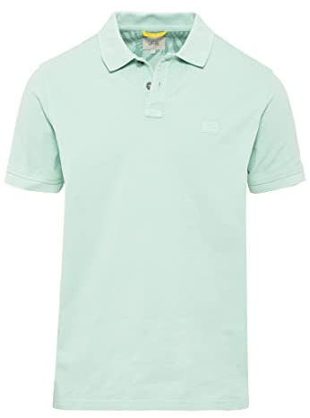 camel active Herren Piqué Poloshirt aus Reiner Baumwolle Türkis, Menswear-S
