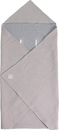 Kaiser 65311961 Muslin Summer Blanket 100% Baumwolle/Musselin atmungsaktive Babydecke Ganzjährig Neugeborene Kinderwagendecke Babyschalendecke Fb. Blue