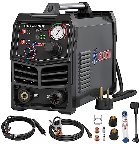 GZ GUOZHI CNC-Plasmaschneider, 55 Amp Non-HF Non-Touch-Pilotbogen, THC-Taschenlampen-Höhenregelung aktiviert, Dual-Spannung 110 V/220 V Digitale Plasmaschneidermaschine
