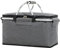 Picknickkorb, 22L Einkaufskörbe Carrybag, Thermo Einkaufskorb Kühltasche faltbar mit Deckel, Große isolierte Kühlkorb, Lunchtasche Thermo Tasche mit Aluminium-Griff für Büro Camping Picknick (Grau)
