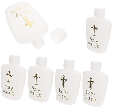 Ciieeo 6st Ostern Weihwasserflasche Christliche Weihwasserflasche Kreuzen Weihwasserflasche Aus Glas Kreuz Wasserflasche Weihwasserflasche Zu Ostern Muschelschale Plastik Zubehör Hochzeit