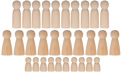 Sunnysue 103-24 Familie Holz Familienfiguren 30-TLG, Natur