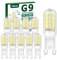 Tailcas G9 LED Dimmbar Kaltweiß, 5W 6000K G9 LED Lampe Ersetzt 40W Halogen Lampe, 450LM Kein Flackern Leuchtmittel, 360° Abstrahlwinkel, Energiesparende, AC 220-240V 10er Pack