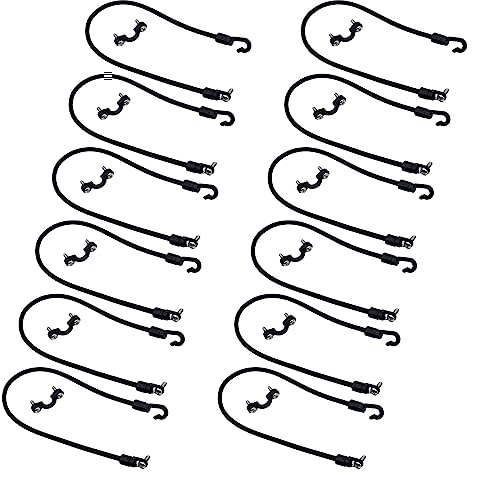 12 Sets von Angelruten-Deck-Halterungen, 45,7 x 0,6 cm Länge, verstellbare Rutenhalterungen, Boots-Angelruten-Deck-Halterung, Stangenhalter für Kajakfahren, Verankerung, Bootsangeln