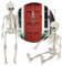 com-four® 2X 40cm Deko Skelett für Halloween - Skelett aus Kunststoff zum Hängen - Skelett mit Grusel-Faktor für Halloween, Fasching, Mottopartys (L - 2 Skelette - 40cm)