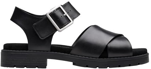 Clarks Orinoco Cross, Sandale aux femmes, Black Leather,