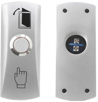 AOAMZ d'urgence Bouton de Sortie NO/COM Bouton de Dégagement D'accès à la Sortie de Porte en Acier Inoxydable pour Le Verrouillage du Contrôle D'accès, Open