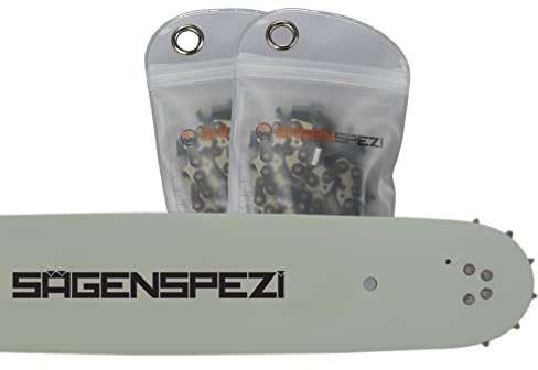 40cm Schwert-Set Drive mit 2 Halbmeißelketten 3/8 Niedrigprofil 56TG 1,3mm passend für Husqvarna 540 XP Mark III