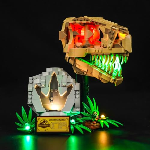 BrickBling Led Licht Set für Lego 76964 Dinosaur Fossils: T. rex Skull (Kein Lego), Dekorationsbeleuchtungsset für Lego Dinosaur Fossils: T. rex Skull Kreative Spielzeug