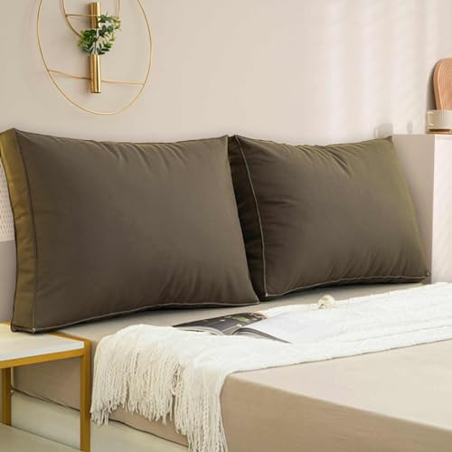 YSZBD Rückenkissen Bett Sofa Groß Lesekissen Für Bett Und Sofa Rückenkissen Bett Rückenstützkissen Bett Groß Sofakissen Kopfkissen Abnehmbar Einstellbar(A,60x50x18cm one)