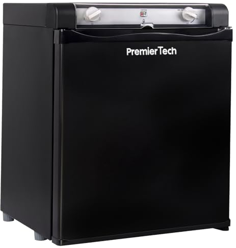 PremierTech Mini Frigo da Camera Hotel da libera installazione, 36L, ad Assorbimento, Trivalente 12V / 220V / Gas, Silenzioso 0 Decibel, PTF36L3