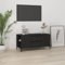 Baziroo TV Schrank Schwarz TV Lowboard Fernsehschrank für das Wohnzimmer Kommode für Fernseher 4 Offene Fächer und 2 Schubladen Holzwerkstoff 102x44,5x50 cm