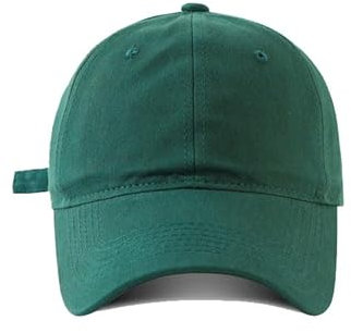 COTIDI Herren-Mütze, 100 % Baumwolle, Baseballkappe, verstellbar, dunkelgrün, One size