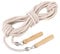 Group Skipping Rope Wooden Jumping Rope Wooden Handle Skipping Rope Natural Cotton Long Jumping Ropes for Women Men Kids Great for Gym School 5 Meter