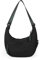 HiTotes Borsa a mezzaluna in nylon borsa per gnocchi borsa a tracolla per donna borsa a mezza luna borsa hobo borsa a tracolla in nylon borsa a tracolla, 01-nero, 34cm