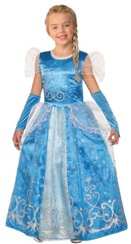 Rubies Disfraz Princesa de las nieves para niña, Trajes princesas, Vestido con manguitos, para fiestas, regalos, cumpleaños, Navidad y Carnaval (S 7-8 años)