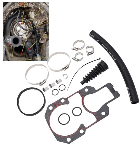 Transom Bellows Repair Kit, U-Joint Sleeve, Exhaust Sleeve, 3/4-Inch Water Hose for MerCruiser Alpha One 1 Gen 2, with Seals and Gimbal Bearings