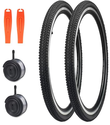 MAKELEN Paquete de 2 neumáticos de bicicleta de 26 x 1.5 (40-559) con tubos, neumáticos de bicicleta de ciudad, neumáticos de bicicleta de montaña, neumáticos de bicicleta de repuesto vintage