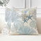 Miuyunya wasserdichte Kissenbezugen 2 Stück 40 x 40 cm Dekorative Outdoor Kissenbezug Frühling Sommer Blau Seestern Muschel Koralle Kissenhülle Ozean Thema Dekorative für Patio Garten Sofa