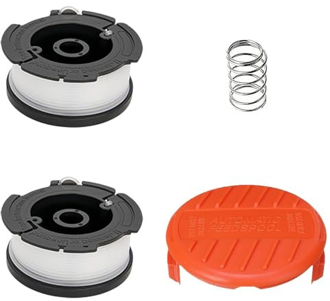 Black Decker Lot de 2 bobines de rechange pour débroussailleuse AF-100 ST5530-GB GLC3630L20-GB STC1820PC-GB BESTA530-GB BESTA525-GB
