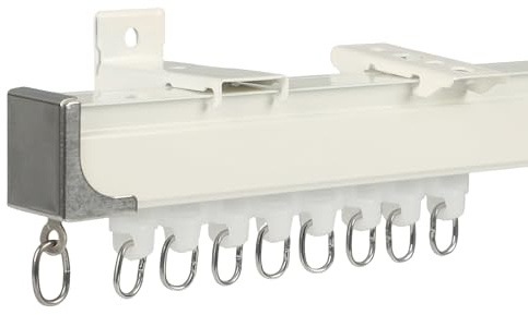 Gardinenschiene aus Aluminiumlegierung, 4M Vorhangschiene Deckenmontage Vorhang Schienensystem für Fenster, Schlafzimmer - Komplettset mit Zubehör