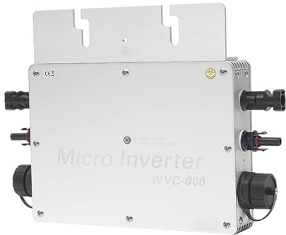 ‌800W Solar-Wechselrichter mit MPPT - Aluminiumgehäuse, 32A-Eingang, 120/230V-Ausgang, ideal für Wohn- & Gewerbegebiete (Silber)