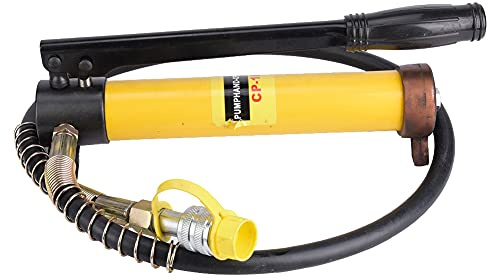 Dpofirs Martinetto Corto 10T, Set Pompa Idraulica Manuale Strumento Maniglia di Sollevamento in Acciaio con Pompa a Manico Lungo per Telaio Carrozzeria di Riparazione Auto