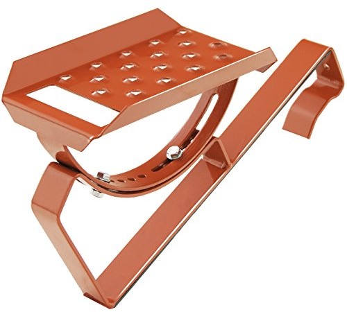 Einzeltritt Dachtritt 25cm für Dachziegel und Biberschwanzziegel zum Einhängen (RAL 8004 - Ziegelrot)