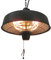 Outsunny Adjustable Power 1000/2500W Infrared Halogen Electric Patio Light Heater, Ceiling Hanging Mount -Black