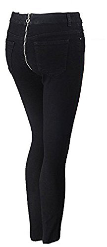 Pantaloni Jeans Denim Donna con Cerniera Posteriore a Vita Alta Pantaloni Jeans a Vita Elasticizzata Nuova Moda Denim Jeans Pantaloni Casual Sexy