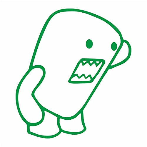 JINTORA - Autoaufkleber Tuning - Auto Aufkleber - domo kun Sideways - 153x99 mm - Auto Sticker Bus Fenster Heckscheibe Camper wetterfest Outdoor Sticker Auto Deko LKW Tuning Selbstklebend - grün