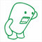 Jintora - Autoaufkleber Tuning - Auto Aufkleber - domo kun Sideways - 153x99 mm - Auto Sticker Bus Fenster Heckscheibe Camper wetterfest Outdoor Sticker Auto Deko LKW Tuning Selbstklebend - grün