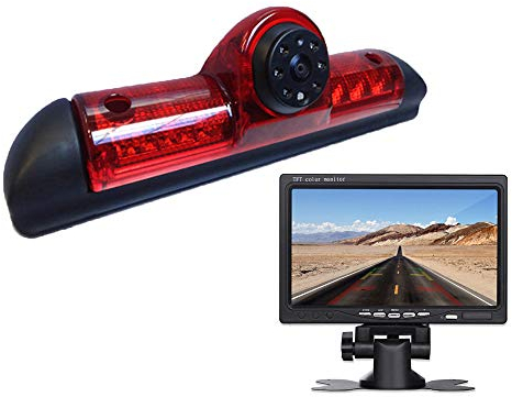 Caméra de recul + 7 Pouces TFT LCD écran Voiture Moniteur de Frein pour Ducato X250/Peugeot Boxter/Citroen Jumper