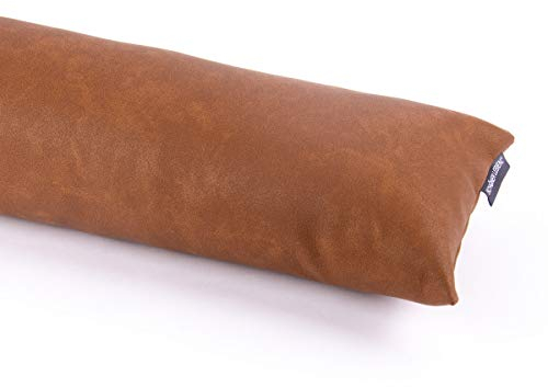 SCHÖNER LEBEN. Zugluftstopper Fenster Kunstleder in toller Uni-Camel-Optik, Auswahl:120cm Länge
