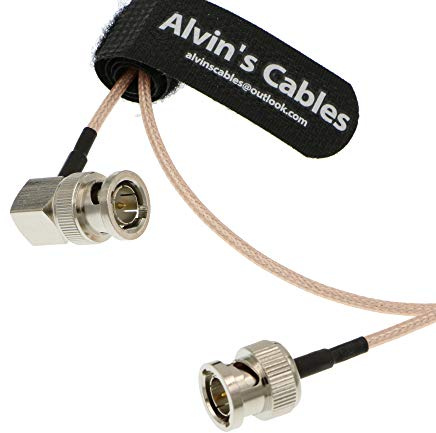 Alvin's Cables BNC Stecker auf Stecker RG179 Koaxialkabel für BMCC Video Blackmagic Kamera rechtwinklig zu Gerade 1M