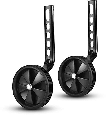 ZOSEN Fahrrad Stützräder für Kinder Trainingslaufräder Fahrradstabilisatoren Stützräder für 12 14 16 18 20 Zoll Fahrrad (1 Paar, Schwarz)