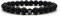 KARDINAL WEIST Onyx Partnerarmband, Armband mit Buchstabe Personalisiert, Personalisierbare Perlen Armbänder für Pärchen, Perlenarmband für Paare