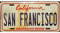 Hotrodspirit – Nummernschild San Francisco California tole USA im Relief-Design