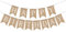 HAPPY BIRTHDAY Banner Dekorative Rustikal Leinen Buchstaben Wimpel Girlande, mit 13 flaggen und 4 M Jute Seil, für Geburtstagsparty Gartenparty Home Wandbehang Props Deko Glänzende Indoor
